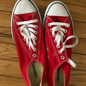 Red Converse shoes